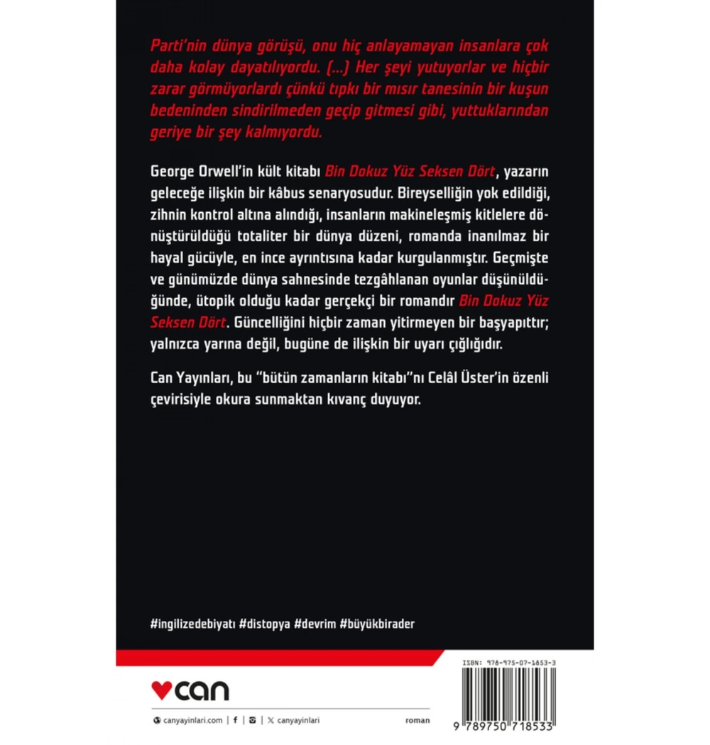 1984  George Orwell Can Yayınları