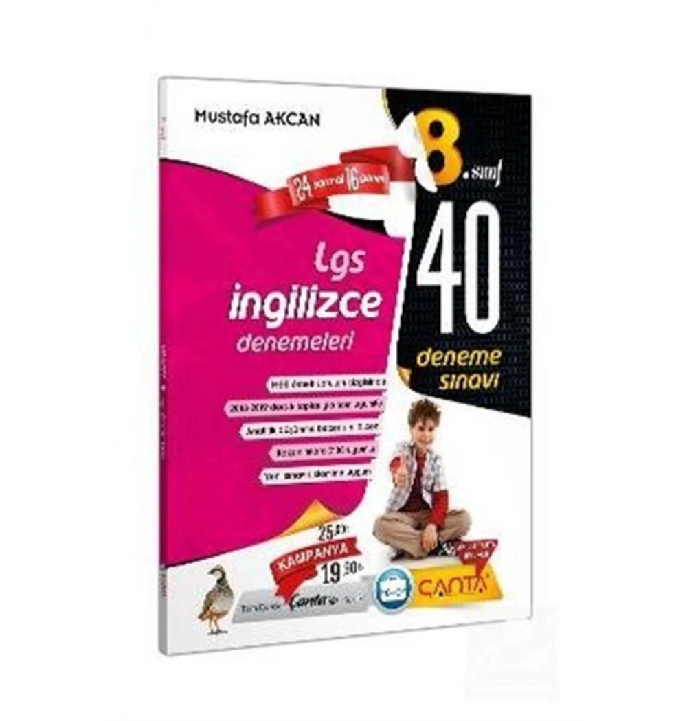 8.Sınıf İngilizce 40 Deneme   Çanta