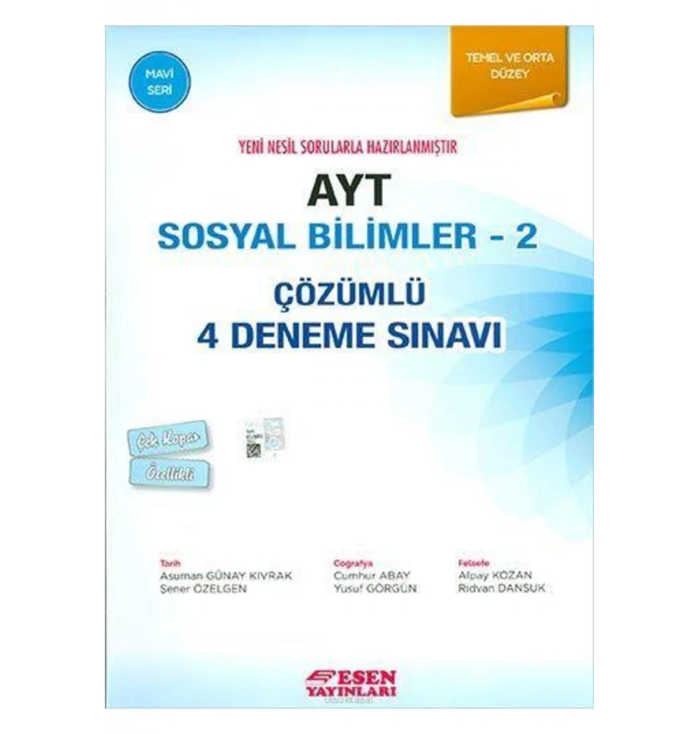 Ayt Sosyal Bilimler-2 Çözümlü 4 Deneme Temel Orta Düzey