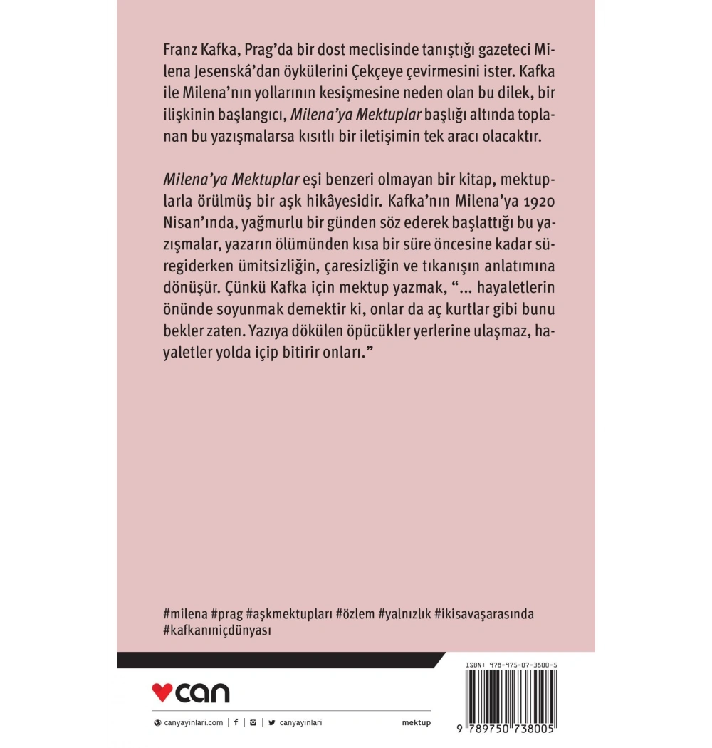 Milenaya Mektuplar  Franz Kafka   Can