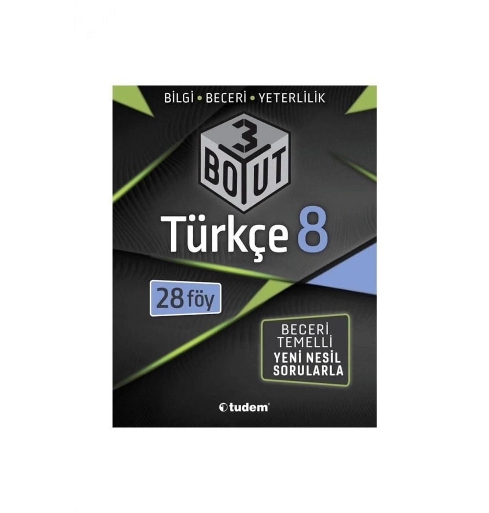 Tudem 8.Sınıf Türkçe 3 Boyut Beceri Temelli Yeni Nesil Sorular