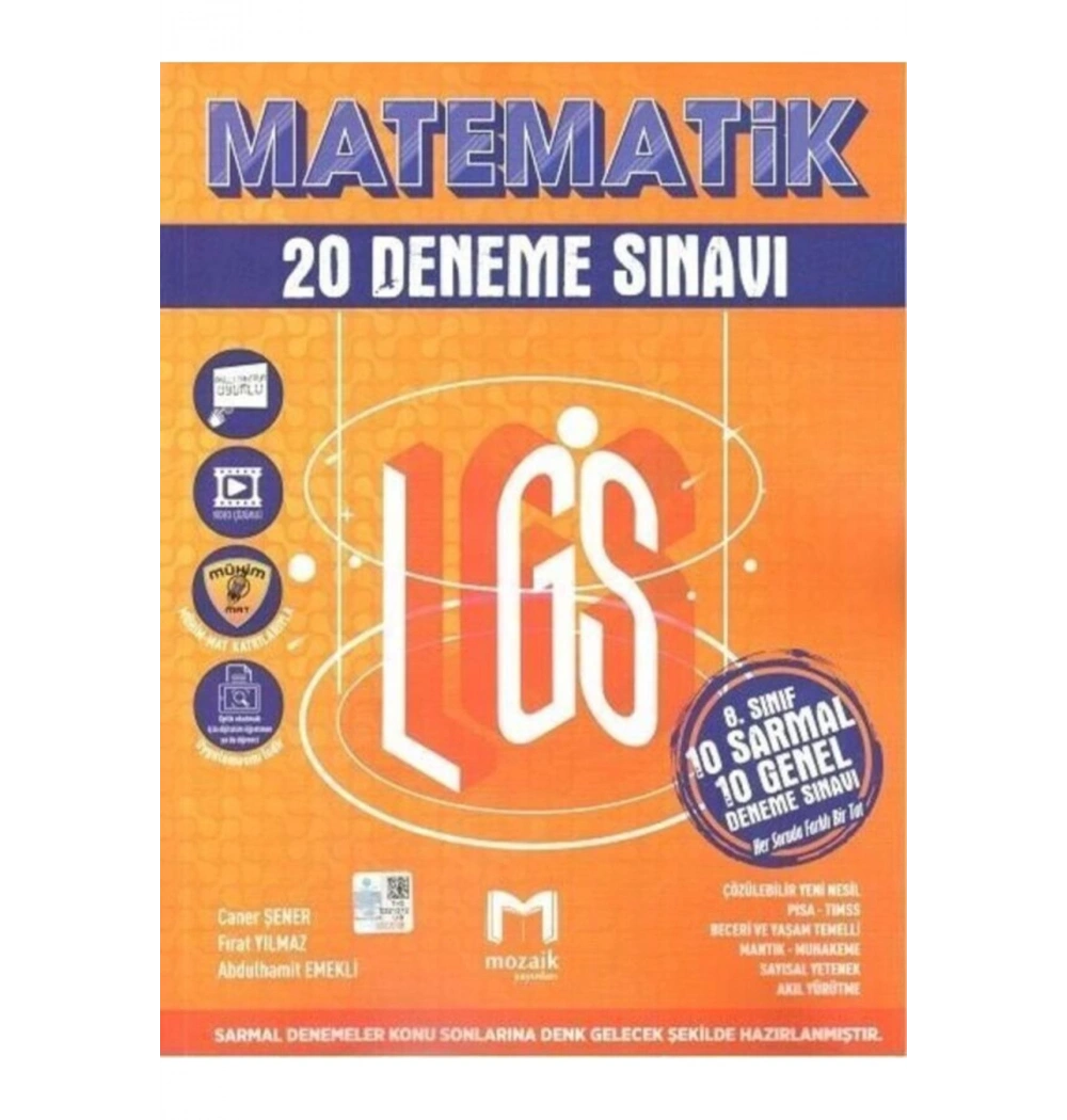 Mozaik 8.Sınıf Lgs  Matematik 12 Deneme Sınavı