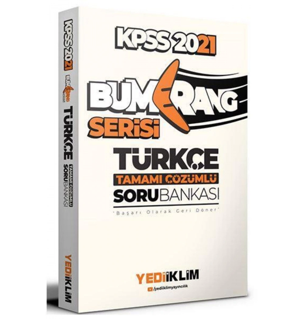 2021 Kpss  Bumerang Serisi Türkçe Çözümlü Soru Bankası Yediiklim
