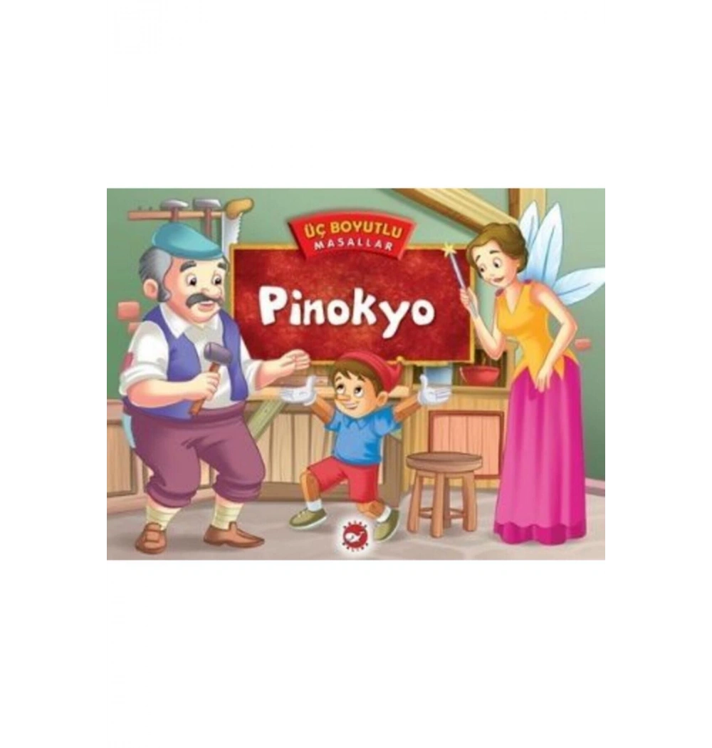 Pinokyo Üç Boyutlu Masallar Beyaz Balina