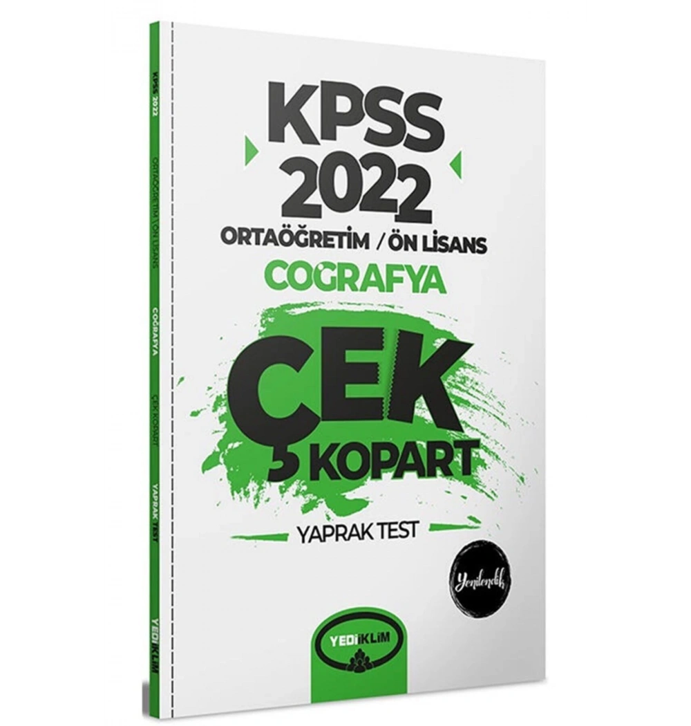 2022 Kpss Ortaöğretim Önlisans Coğrafya Yaprak Test  Yediiklim