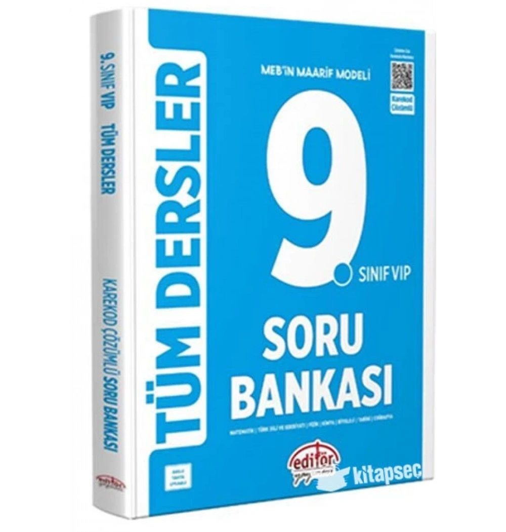 Editör 9.Sınıf Vip Tüm Dersler Soru Bankası