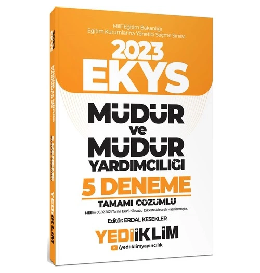 2023 Ekys Müdür Ve Müdür Yardımcılığı 5 Çözümlü Deneme  Yediiklim