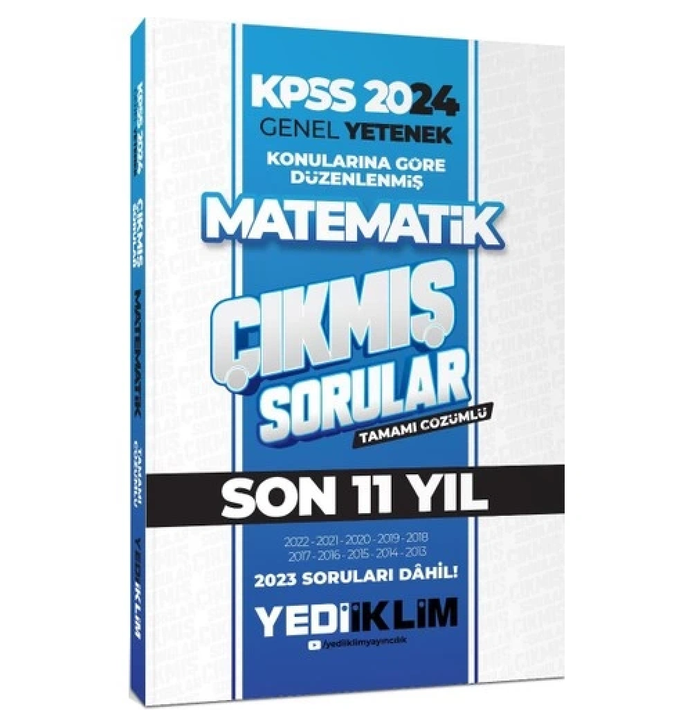Kpss 2024 Gy 2013-2022 Matematik Çıkmış Çözümlü Sorular  Yediiklim