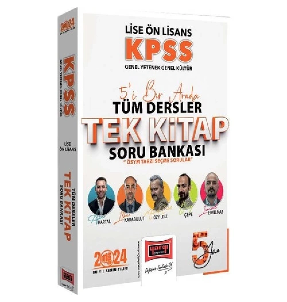 Yargı 2024 Kpss Lise Önlisans Tüm Dersler Tek Kitap Soru Bankası