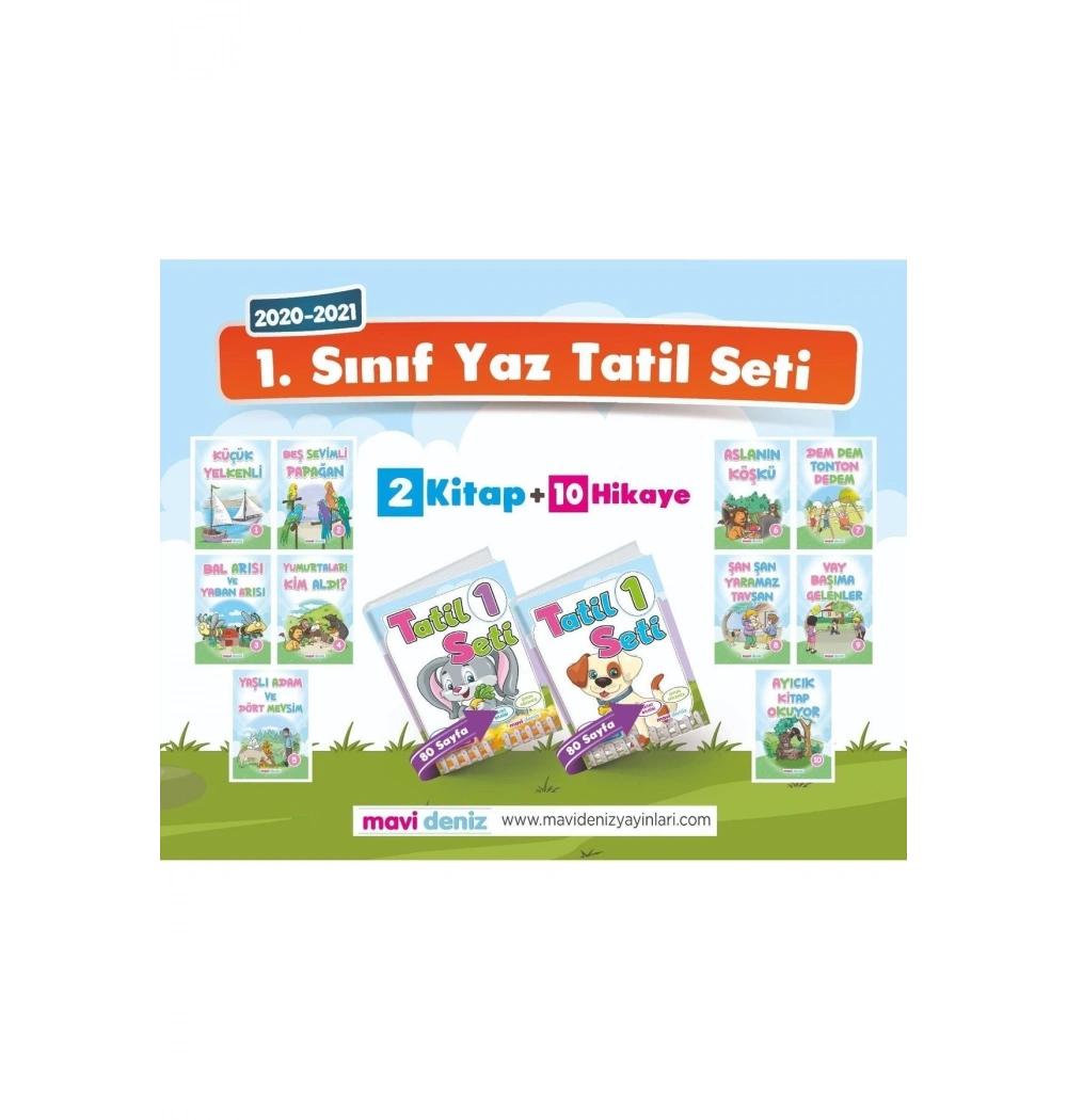 1.Sınıf Etkinliklerle Tatil Seti Mavi Deniz