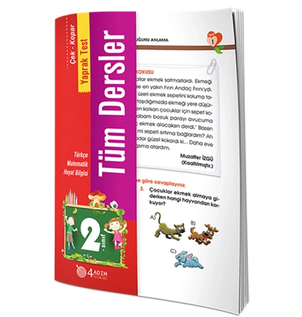 2. Sınıf Tüm Dersler Yaprak Test 4 Adım