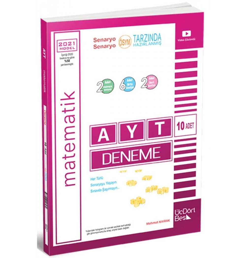 Üçdörtbeş Ayt Matematik 10 Deneme