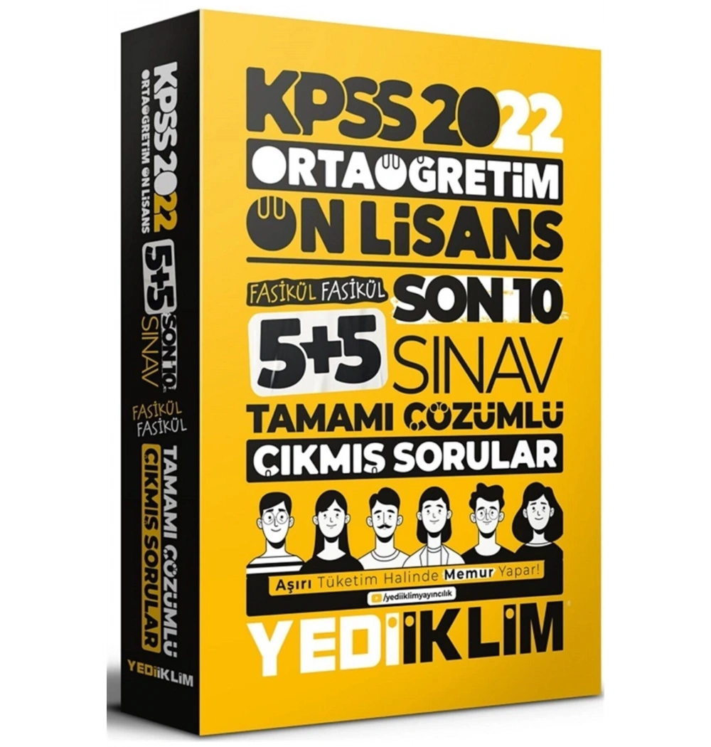 2022 Kpss Ortaöğretim Önlisans Son On Sınav Fasikül Yediiklim