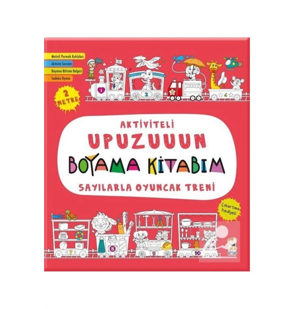 Aktiviteli  Upuzuun Boyama    Sayılarla Oyuncak Treni   Sincap  Kitap