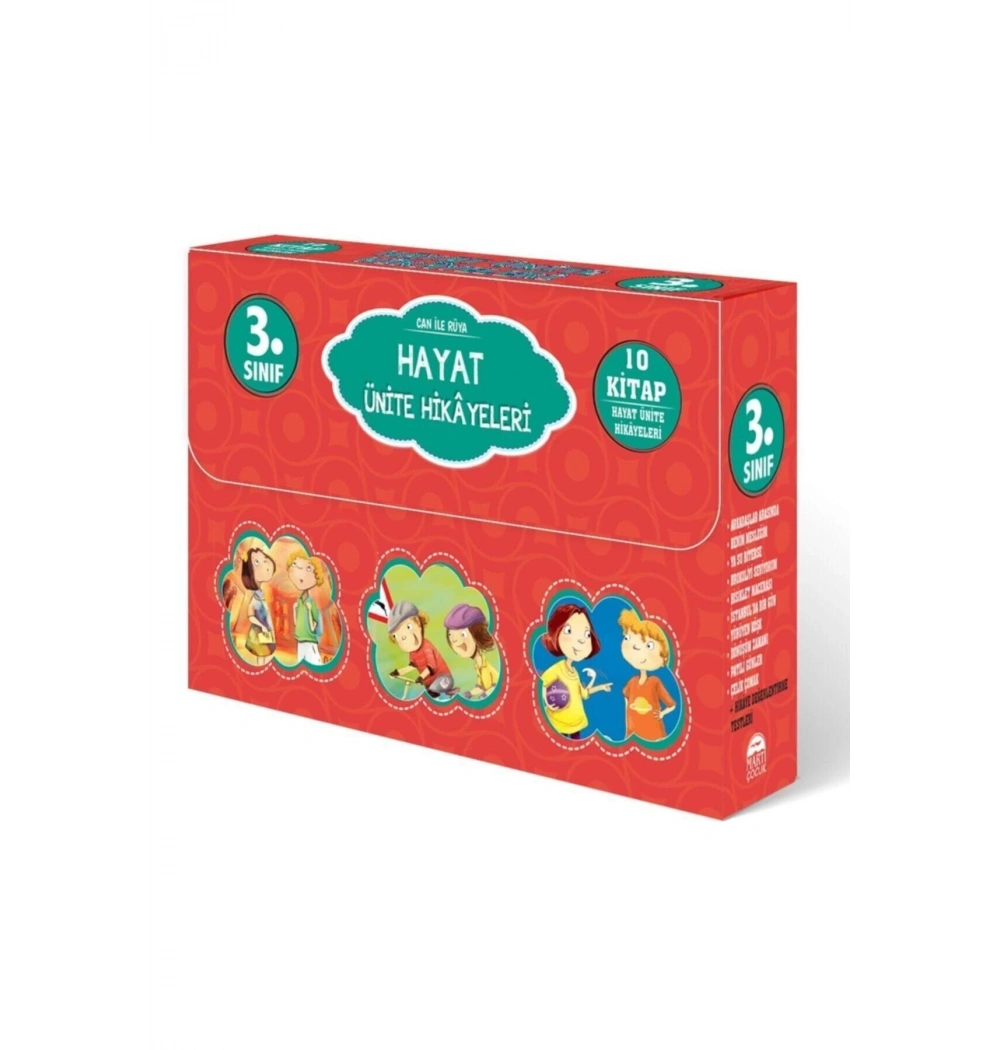 Martı 3.Sınıf Hayat Bilgisi Can İle Rüya  Ünite Hikayeleri 10 Kitap Set