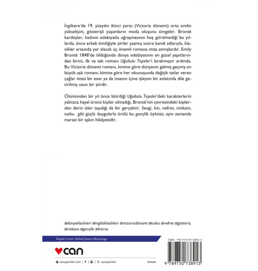 Uğultulu Tepeler  Emıly Bronte   Can Yayın