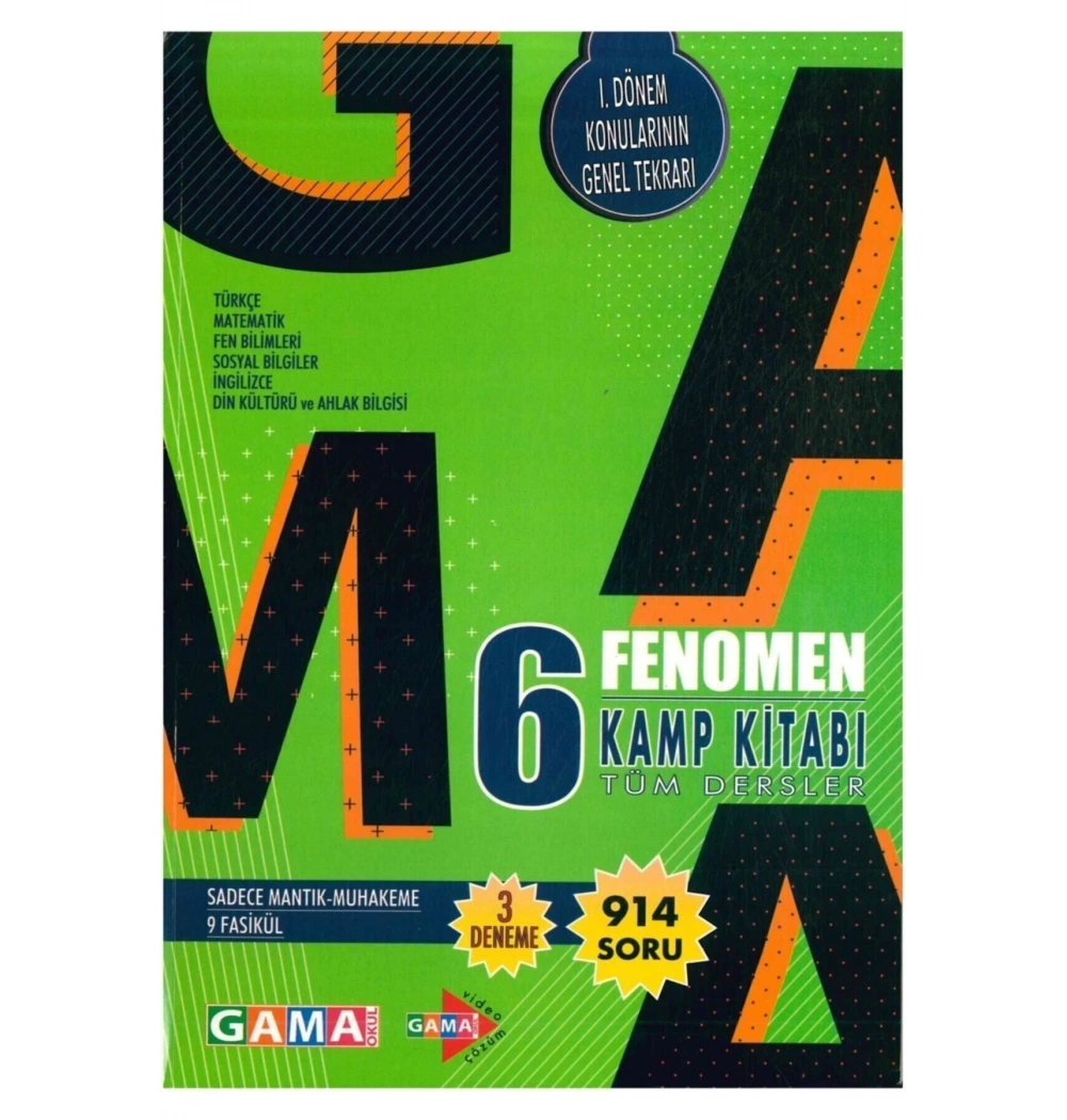 Gama 6.Sınıf Tüm Dersler Fenomen Soru Bankası