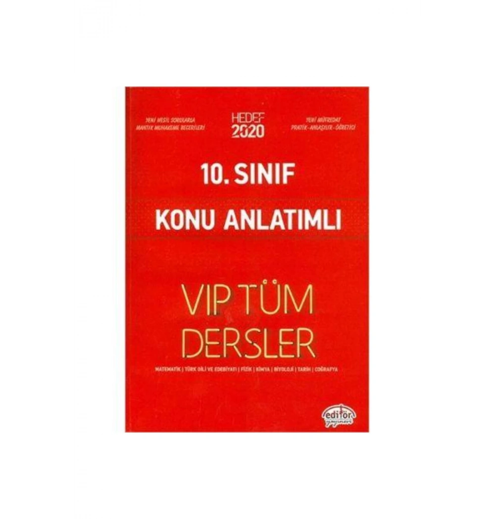 Editör 10.Sınıf Vip Tüm Dersler Konu Anlatımlı