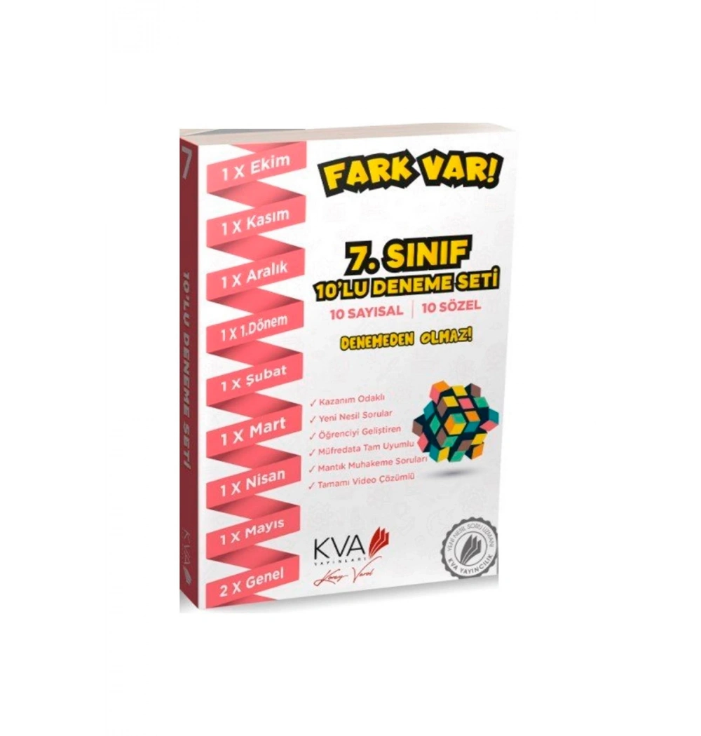 Kva 7.Sınıf 10 Deneme Seti 10 Sayısal+10 Sözel