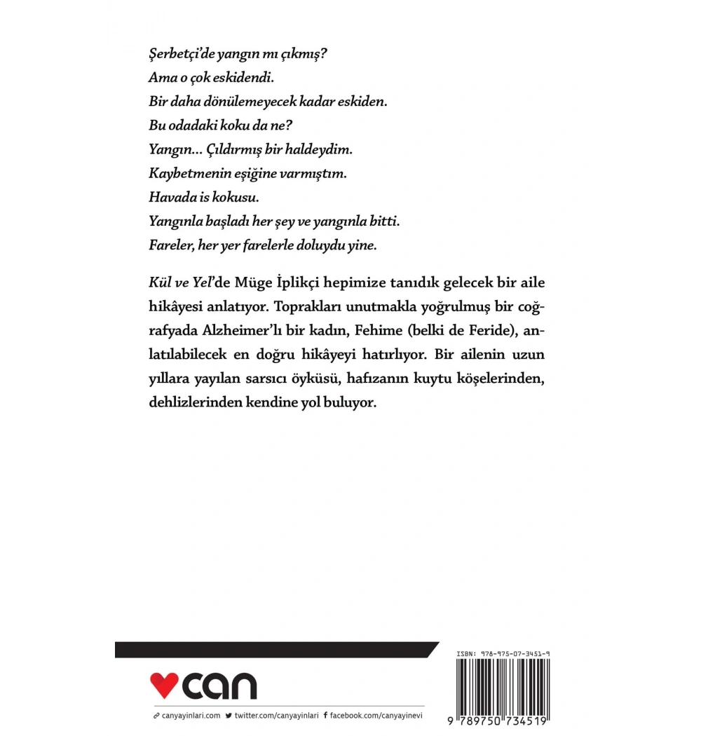 Kül Ve Yel Müge İplikçi Can Yayınları