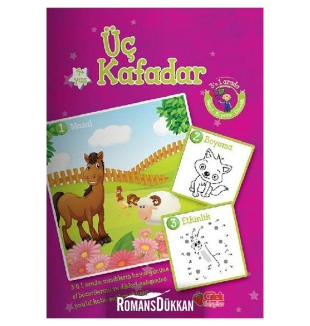 Yeşil Tavuk İle Pamuk Masal Boyama Etkinlik Üçü Birarada Mikro Kitap-Çilek Kitap