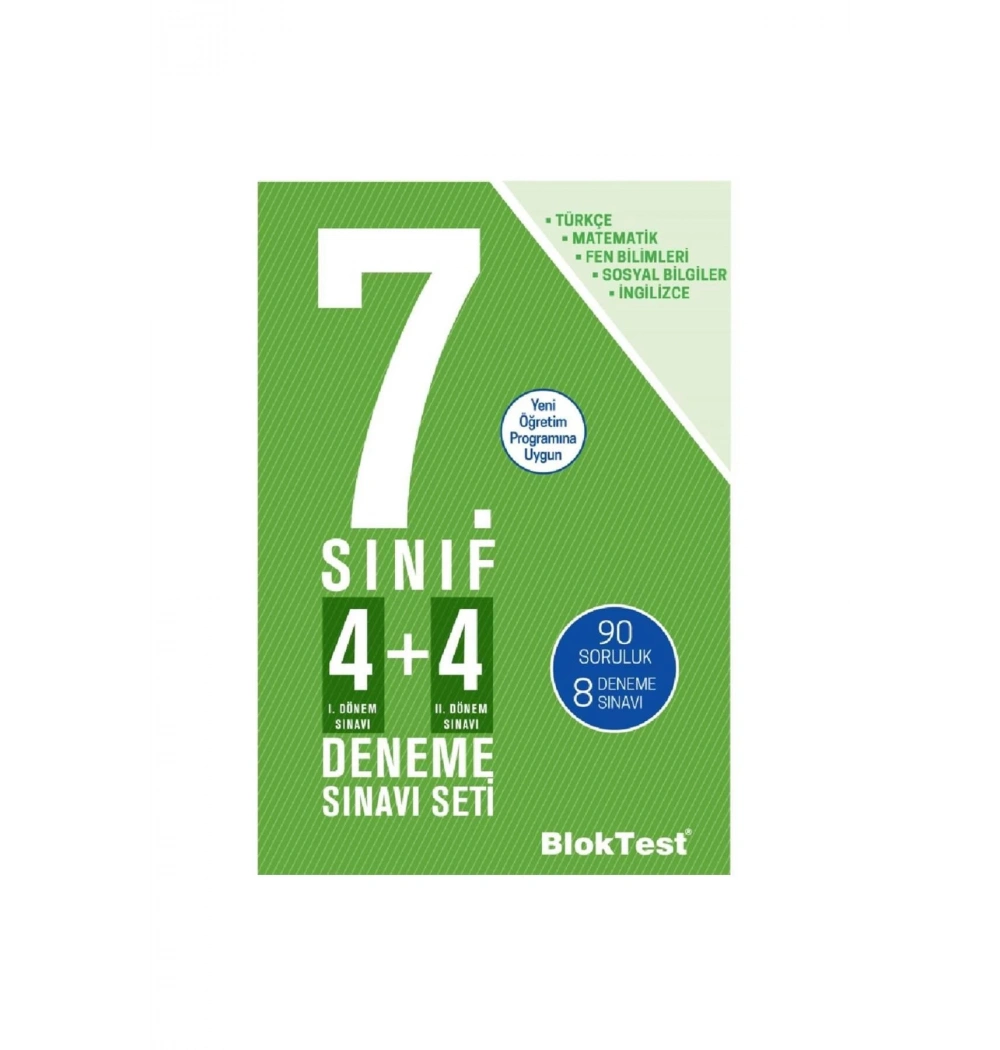 Bloktest 7.Sınıf 4+4 Deneme Sınavı