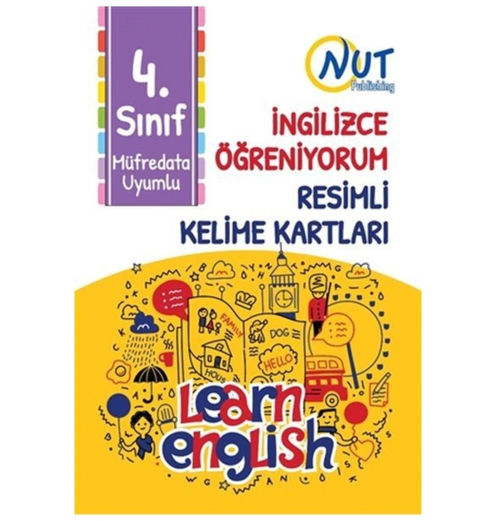 4.Sınıf İngilizce Resimli Dil Kartları Nutpublıshıng