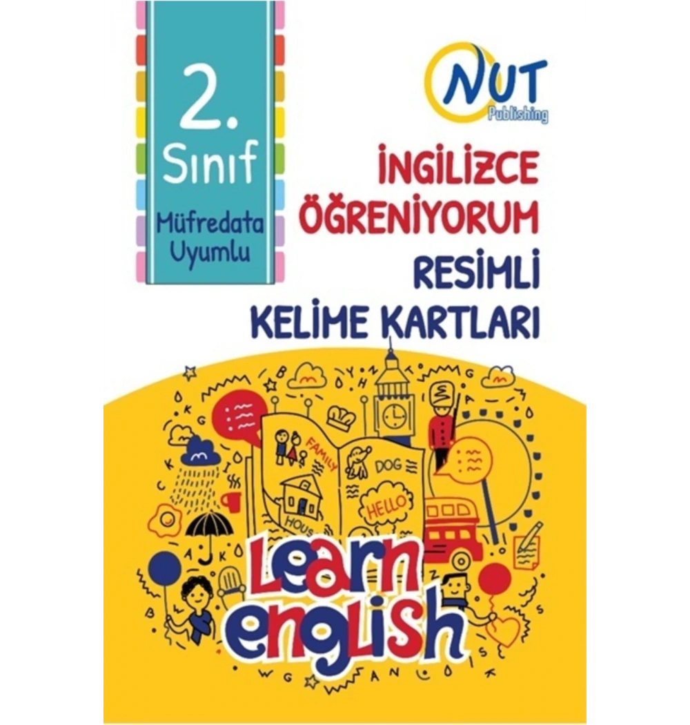 2.Sınıf İngilizce Öğreniyorum  Resimli Kelime Kartları Nutpublıshıng