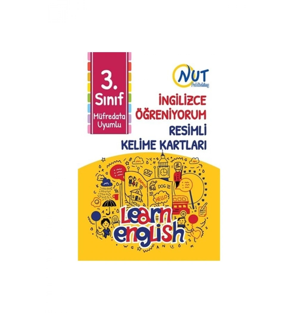 3.Sınıf İngilizce Resimli Dil Kartları Nutpublıshıng