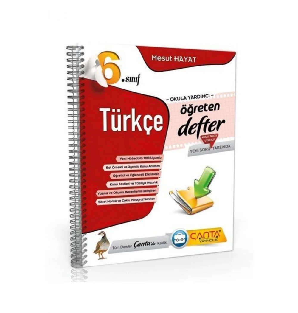 6.Sınıf Türkçe Öğreten Defter Çanta