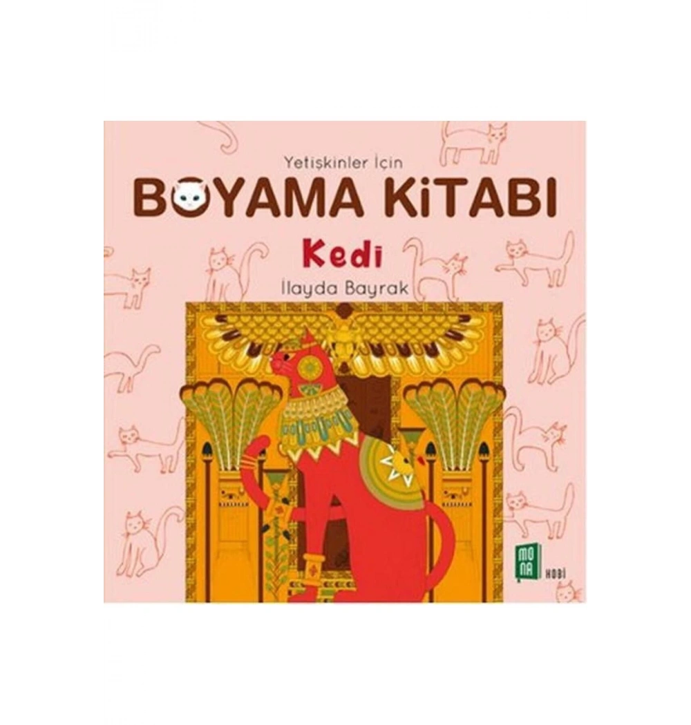 Yetişkinler İçin Boyama Kitabı   Kedi     Mona