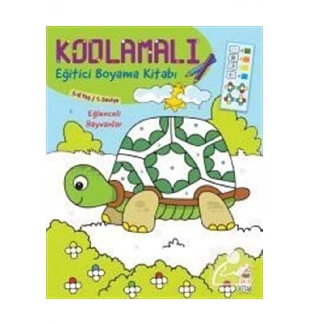 Kodlamalı Eğitici Boyama Eğlenceli Hayvanlar 5-6 Yaş  Seviye 1    Sincap  Kitap