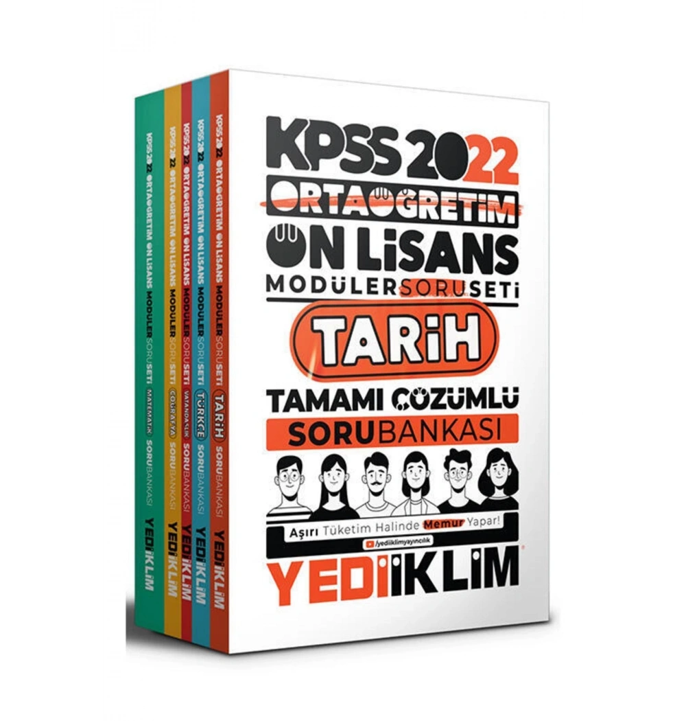 2022 Kpss Ortaöğretim Önlisans Modüler Soru Bankası Seti 5 Li  Yediiklim