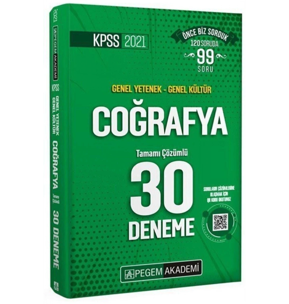 Pegem 2021 Kpss Gy Gk Coğrafya  30 Çözümlü Deneme