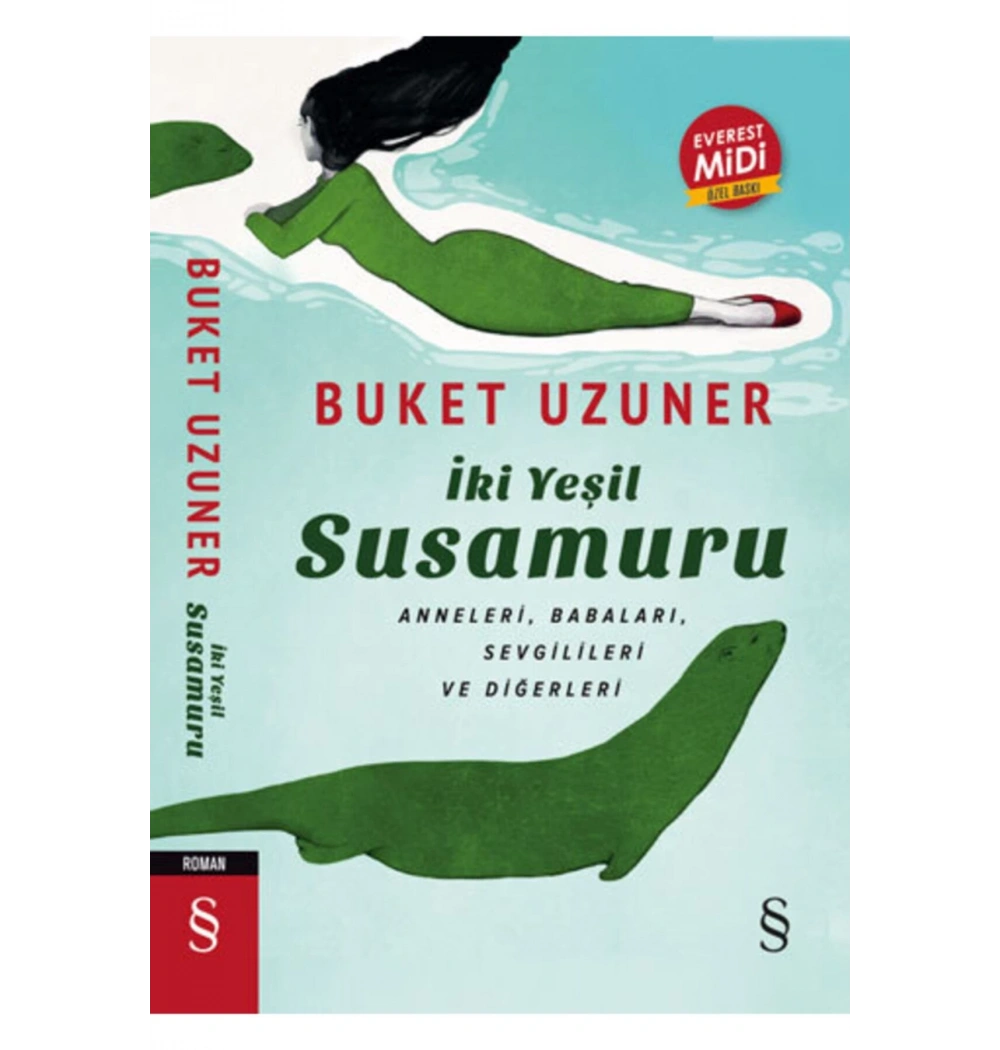 İki Yeşil Su Samuru  Midi Boy   Everest