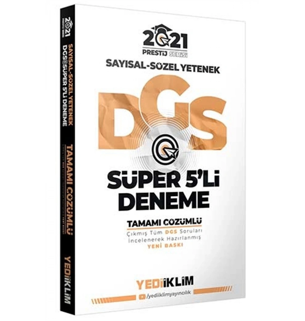 Dgs 2021 Sayısal Sözel Süper 5 Li Çözümlü Deneme  Yediiklim