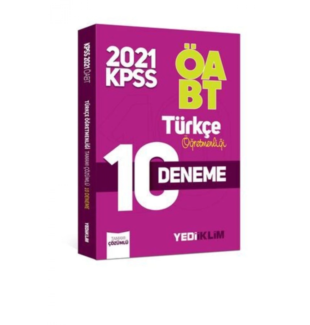 Öabt 2021 Türkçe Öğretmenliği 10 Deneme Yediiklim