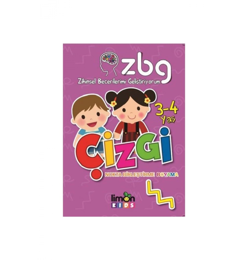Zbg Zihinsel Becerilerimi Geliştiriyorum Çizgi Nokta Birl.Boyama 3-4 Yaş Limon Kids