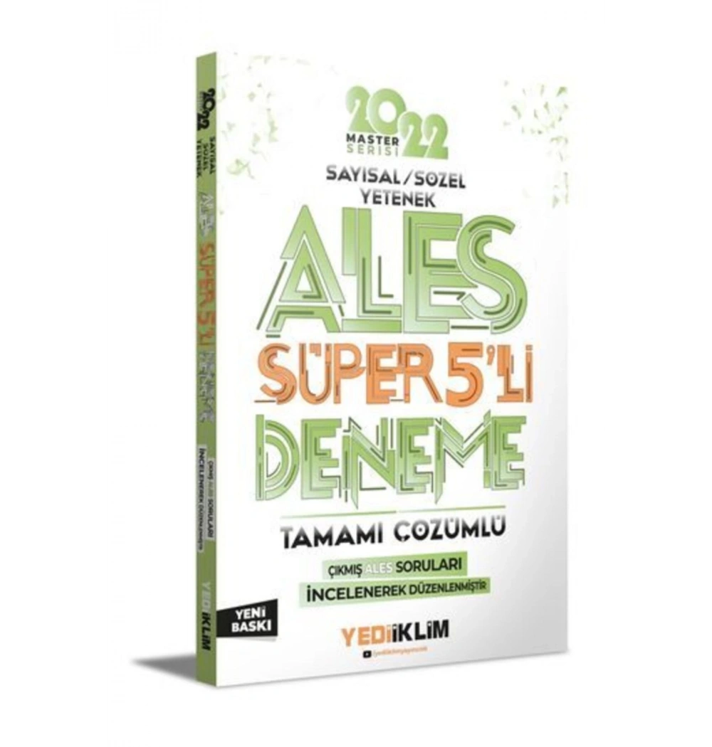 Ales 2022 Çözümlü Süper 5 Deneme Yediiklim