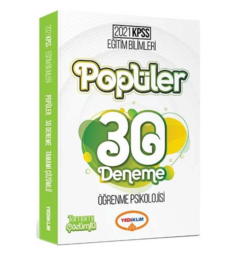 2021 Kpss Eğitim Bilimleri Popüler Öğrenme Psikolojisi 30 Deneme Yediiklim
