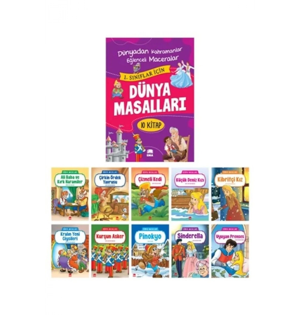 Dünya Masalları Serisi Büyük Boy Eğik El Yazılı Ema Kitap