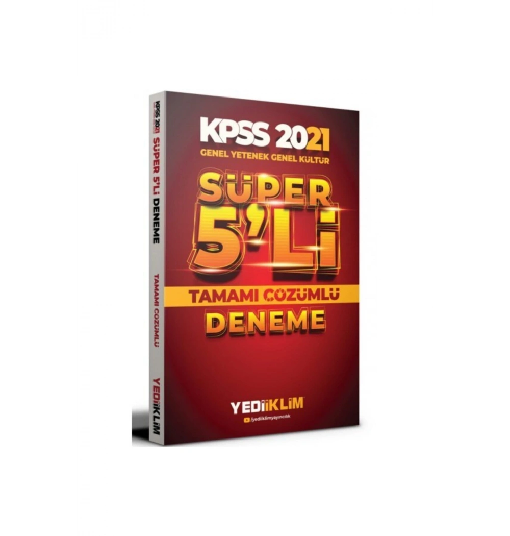 2021 Kpss Gy Gk Süper 5 Li Çözümlü Deneme Yediiklim