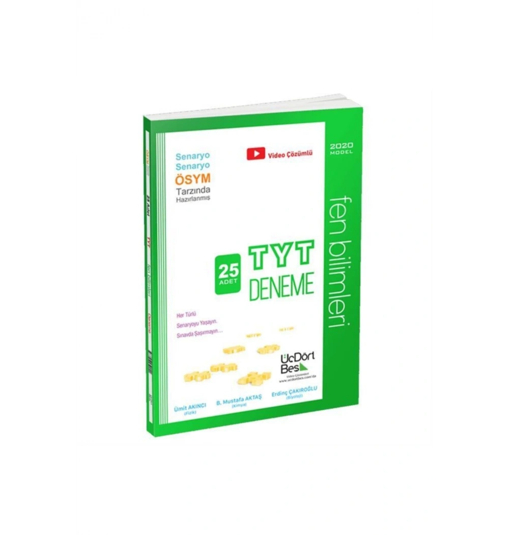 Tyt Fen Bilimleri 25 Deneme Üçdörtbeş Yayınları
