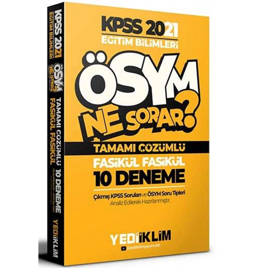 Kpss 2021 Eğitim Bilimleri Ösym Ne Sorar Çözümlü 10 Deneme Yediiklim