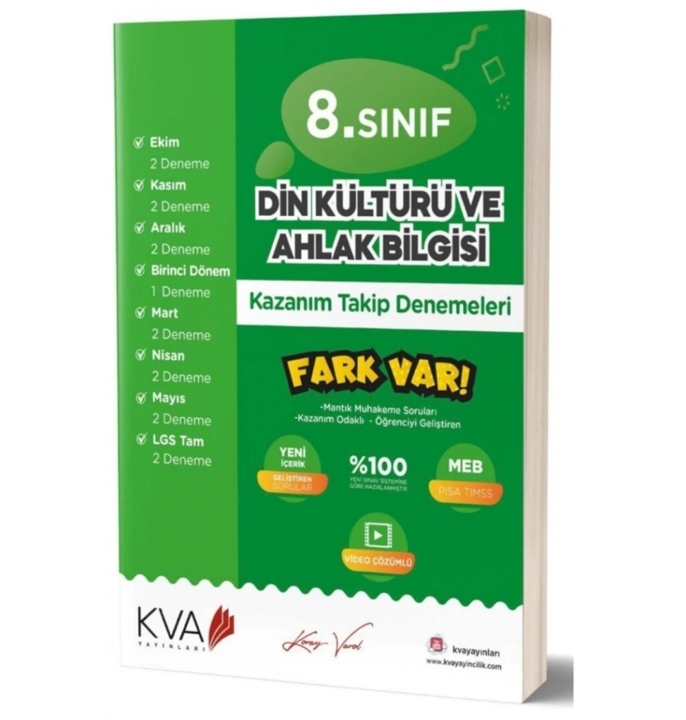 *Kampanya*  8.Sınıf Din Kültürü Kazanım Takip Denemeleri Koray Varol Akademi