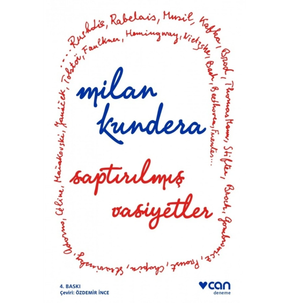 Saptırılmış Vasiyetler  Milan Kundera  Can Yayın