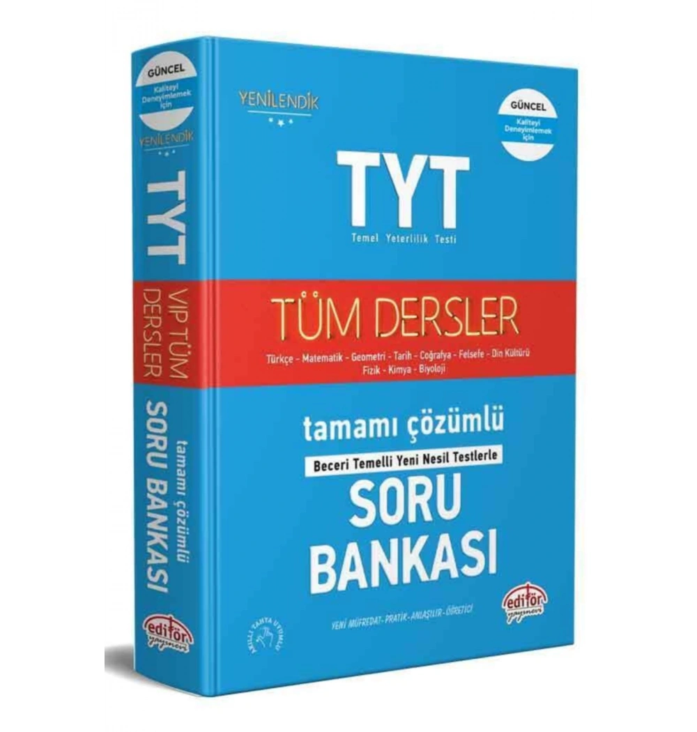 Editör Tyt Tüm Dersler Çözümlü Soru Bankası