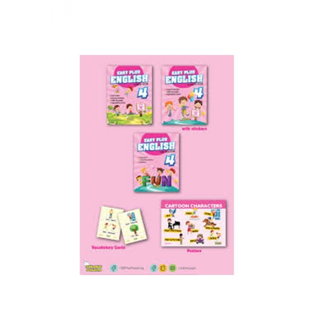 4.Sınıf Easy Plus Englısh Set 3 Kitap + Flash Kart   Selimer