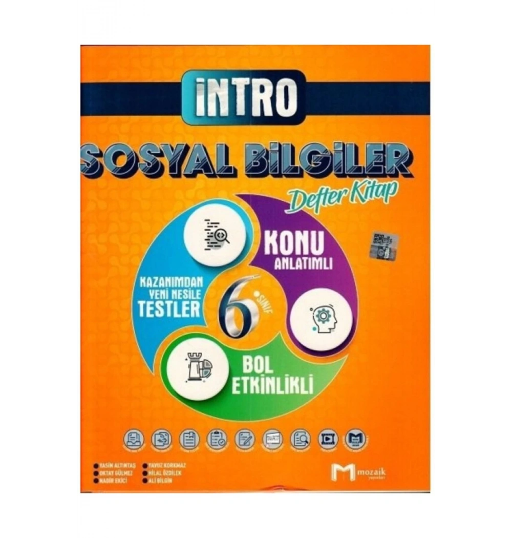 Mozaik 6.Sınıf Sosyal Bilgiler İntro Defter Kitap