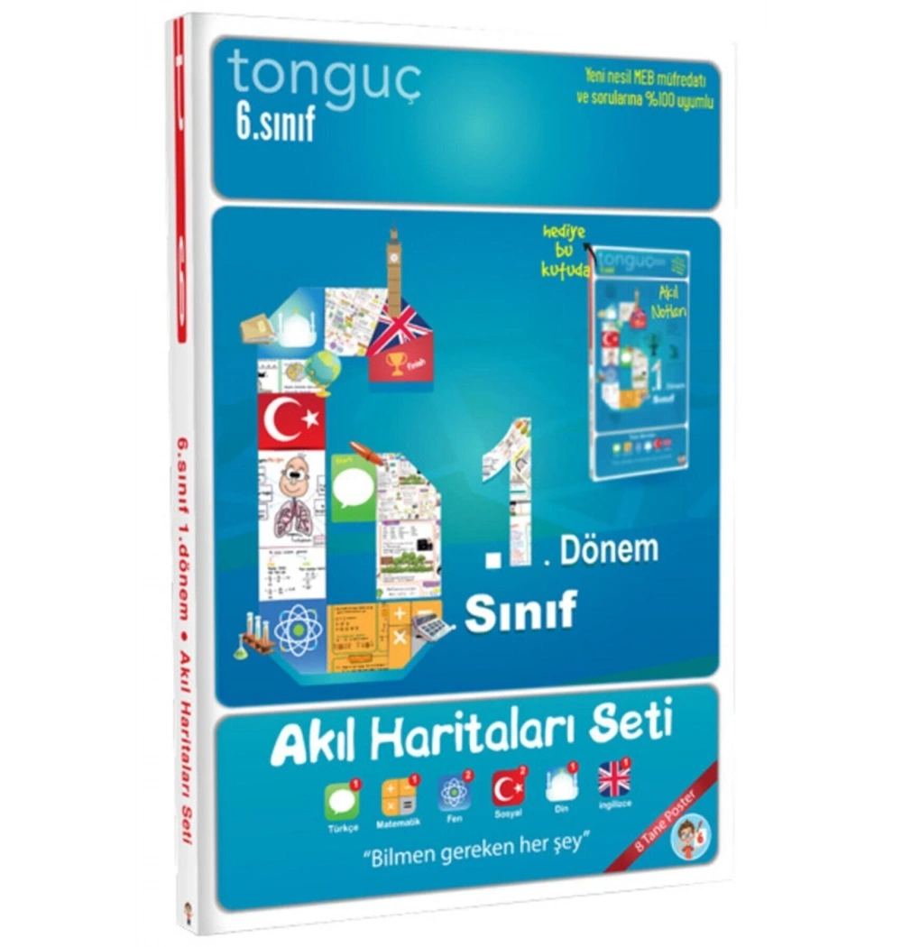 Tonguç 6.Sınıf Akıl Haritaları Seti 1.Dönem